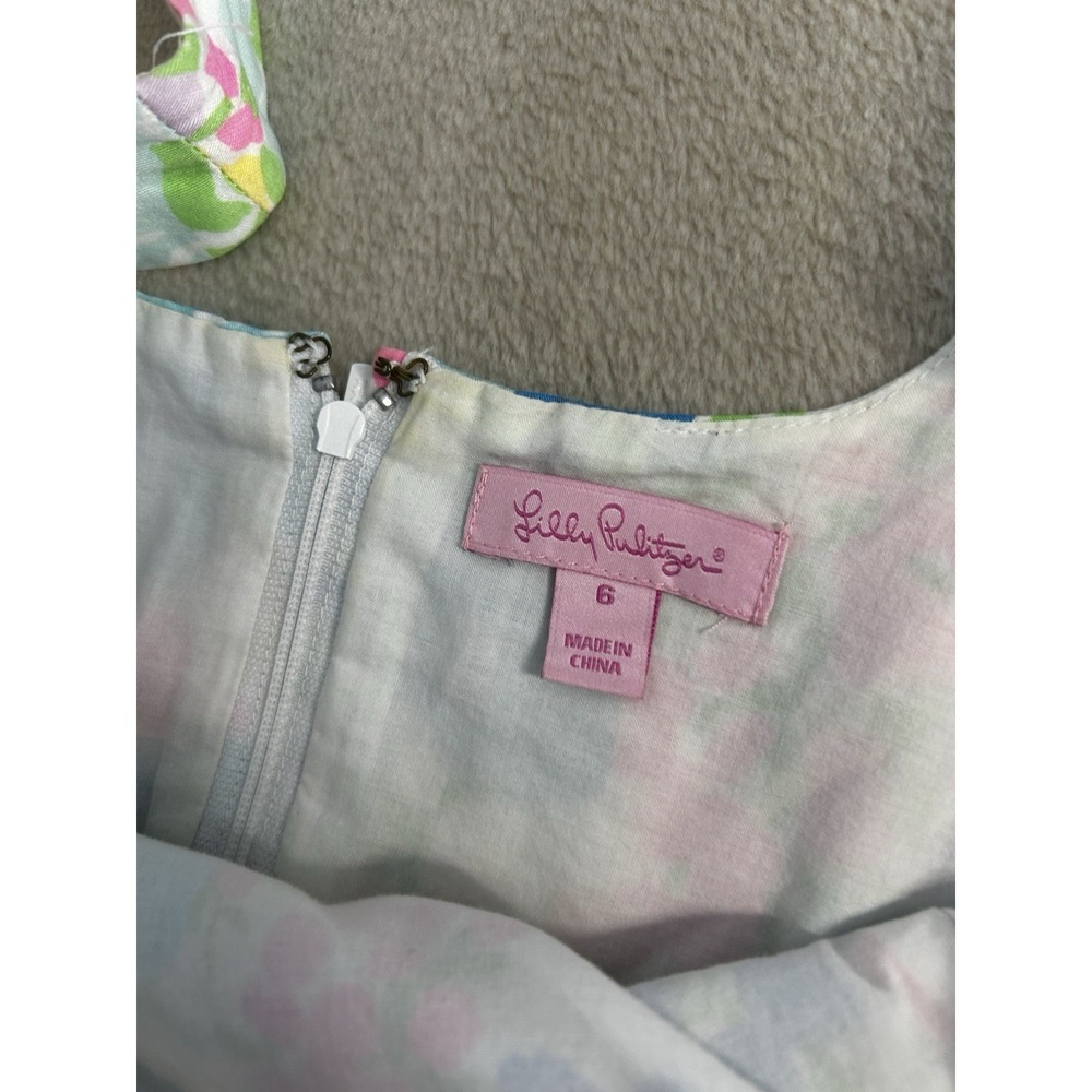 LILLY PULITZER Serena Dress Size 6 Spring Fling Floral Sleeveless Beaded Women's - Picture 5 of 7